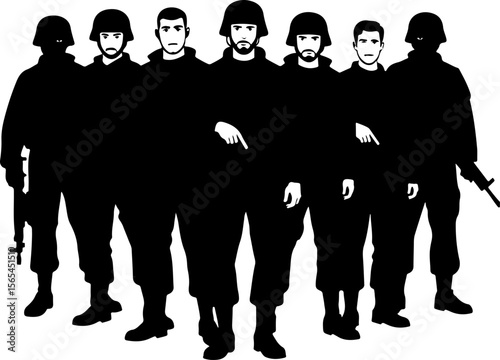 American soldiers, military, army, vector bundle