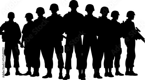 American soldiers, military, army, vector bundle