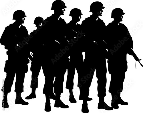 American soldiers, military, army, vector bundle