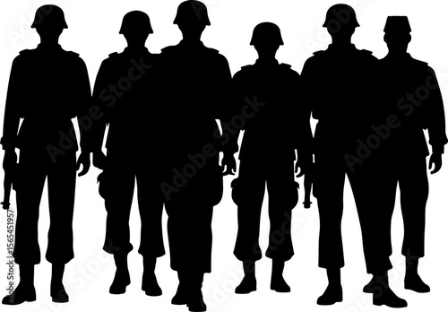 American soldiers, military, army, vector bundle