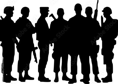 American soldiers, military, army, vector bundle