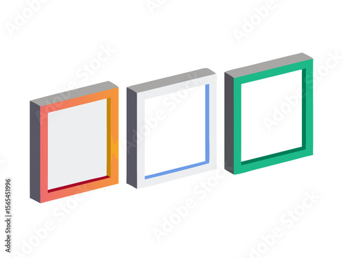 set of colorful frames