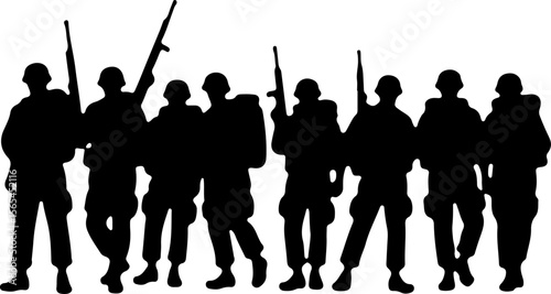 American soldiers, military, army, vector bundle