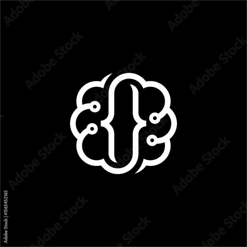 The logo is shaped like a human brain with broken lines, resembling a circuit or network and contains a pair of curly brackets {}, implying the relationship of thoughts or ideas to programming code.