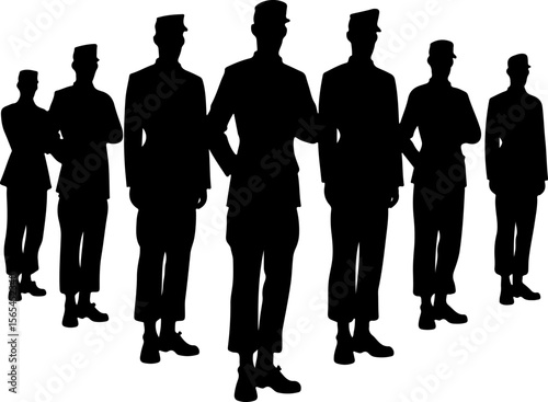 American soldiers, military, army, vector bundle