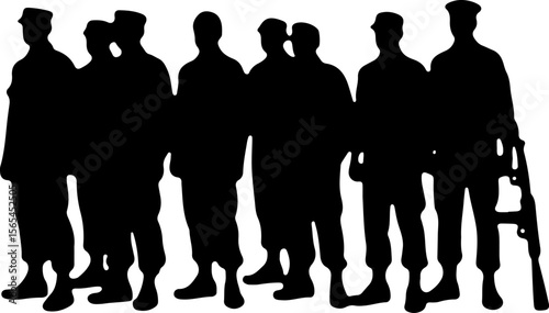 American soldiers, military, army, vector bundle