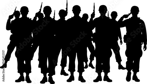 American soldiers, military, army, vector bundle