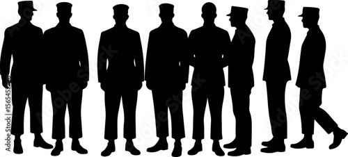 American soldiers, military, army, vector bundle