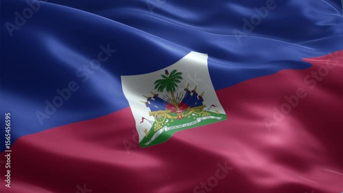 Waving Flag of Haiti
