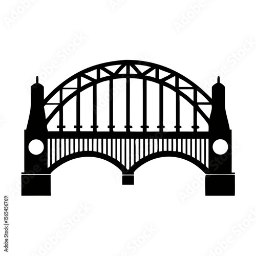 Sydney Harbour Bridge Silhouette – Iconic Australia Landmark Vector for Travel Design, Architecture Clipart, City Symbols, Tourism Logos & Urban Graphics

