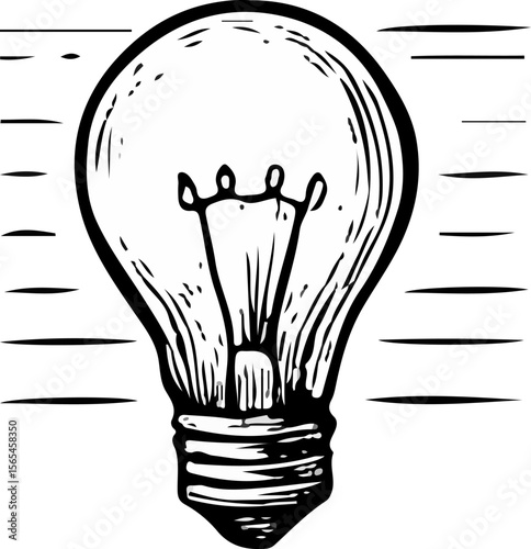 A simple lightbulb representing inspiration, ideas, creativity, and innovation.

