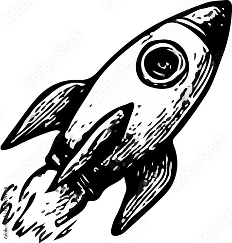 Rocket symbol signifying ambition, launch, progress, innovation, and exploration.

