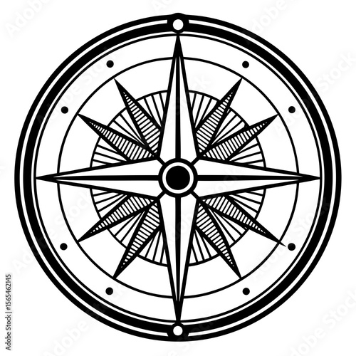 compass rose vector