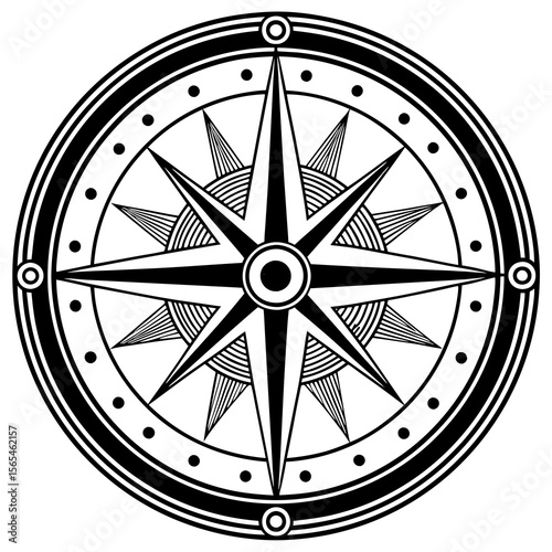 compass on a white background