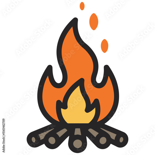 A beautiful assortment of minimalist fire logo, designed for a modern and approachable outdoor brand identity
