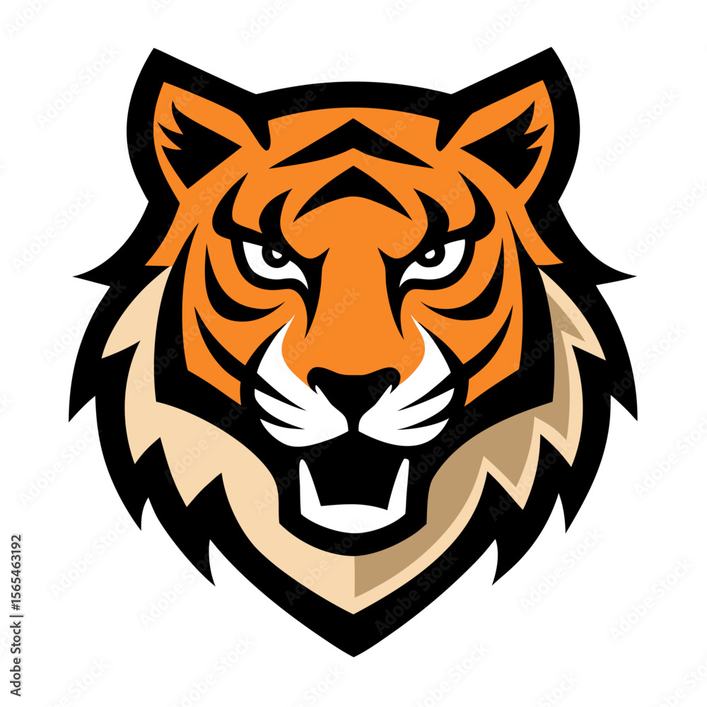 Obraz premium tiger head vector