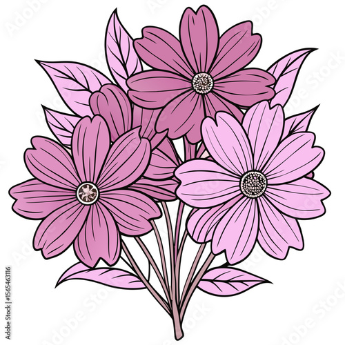 floral background with pink flowers