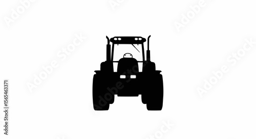 Tractor Vector – Silhouette for Farming Equipment, Agriculture, and Rural Transport Concepts

