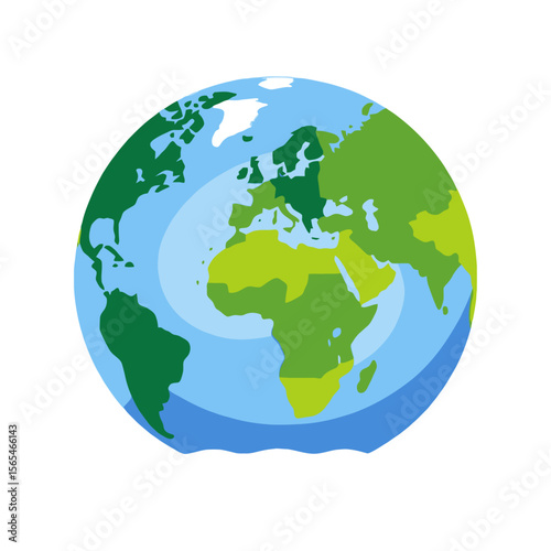 Cartoon Globe Illustration-World Map Showing Continents-Educational Resource for Kids-Geography Design-Global Awareness-Planet Earth Graphic-Climate Concept
