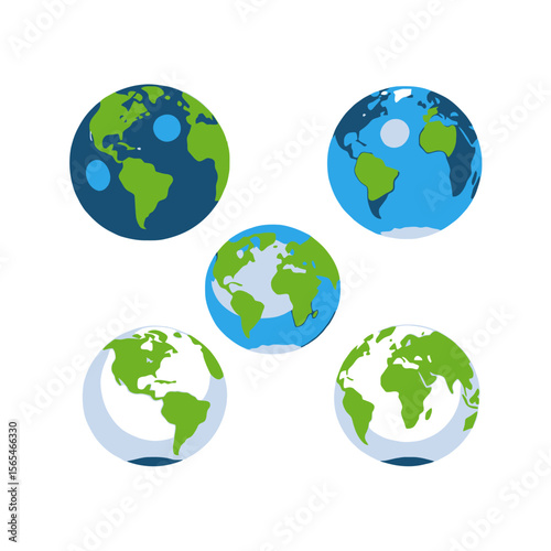 Earth globes-multiple-views-different-angles-educational-resource-kids-learning-geography