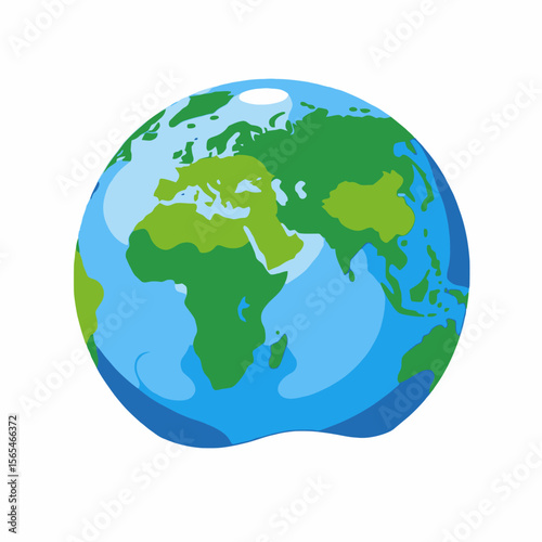 Globe Illustration- Earth Clipart- World Map Image- Continents and Oceans Design- Geographical Representation- Global Cartography- Cartographic Vector- Planet Earth Art