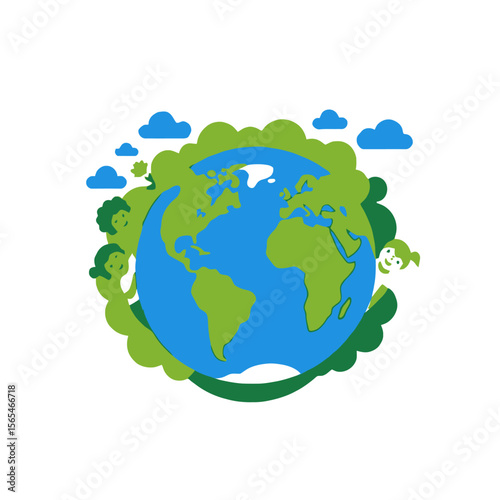 Earth Day-Kids-Protecting-Our-Planet-Environmental-Awareness-Global-Care-Save-Our-Earth
