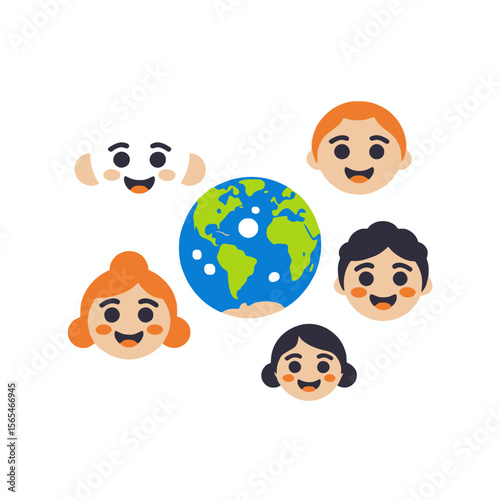 Global Community-Kids-Earth-Friendship-International-Togetherness-World-Happy-Faces