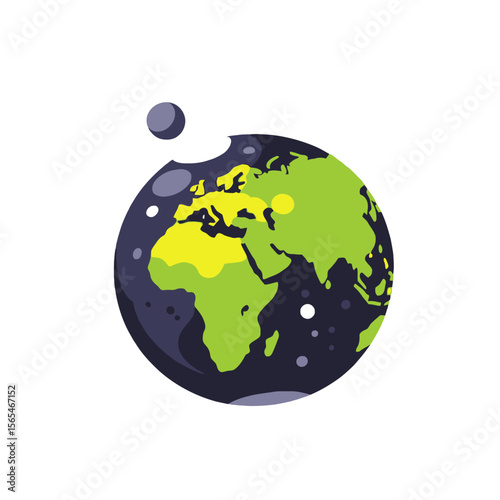 Earth-Globe-Planet-Space-Solar-System-Image-Colorful-Map-World-Green-Dark-Blue-Satellite-Orbit