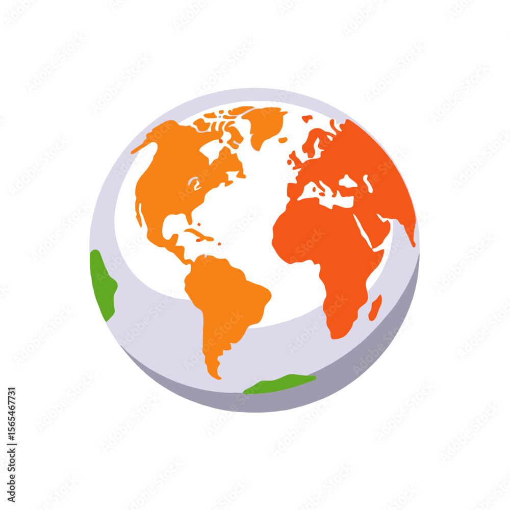 Fototapeta premium Global-Map-World-Globe-Image-Colorful-World-Map-Illustration