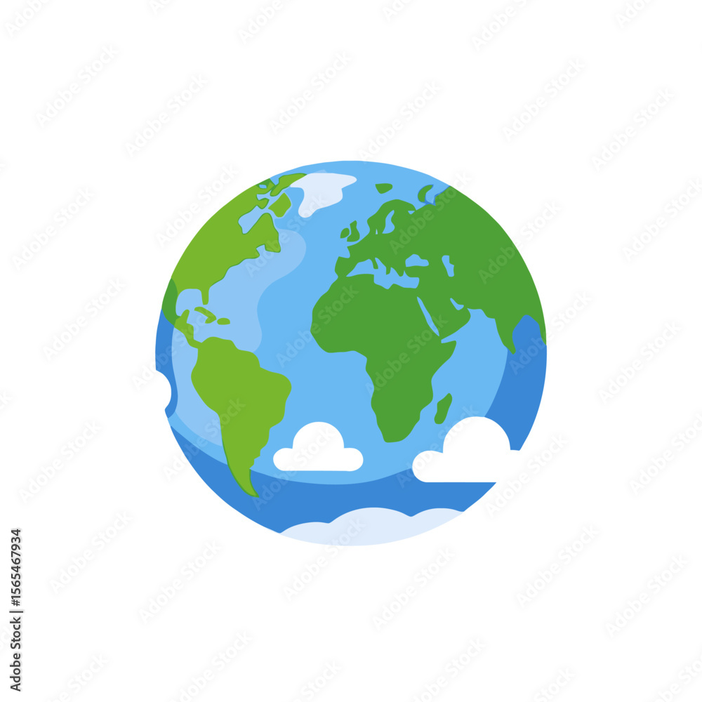 Naklejka premium Earth Image-World Map-Planet Earth-Beautiful Planet-Global Image-World Map Illustration-Earth Globe-Colorful Planet-Our Planet Earth