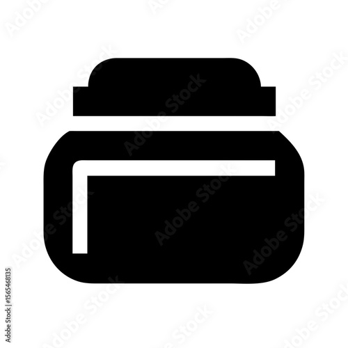 Cosmetic cream jar icon vector illustration