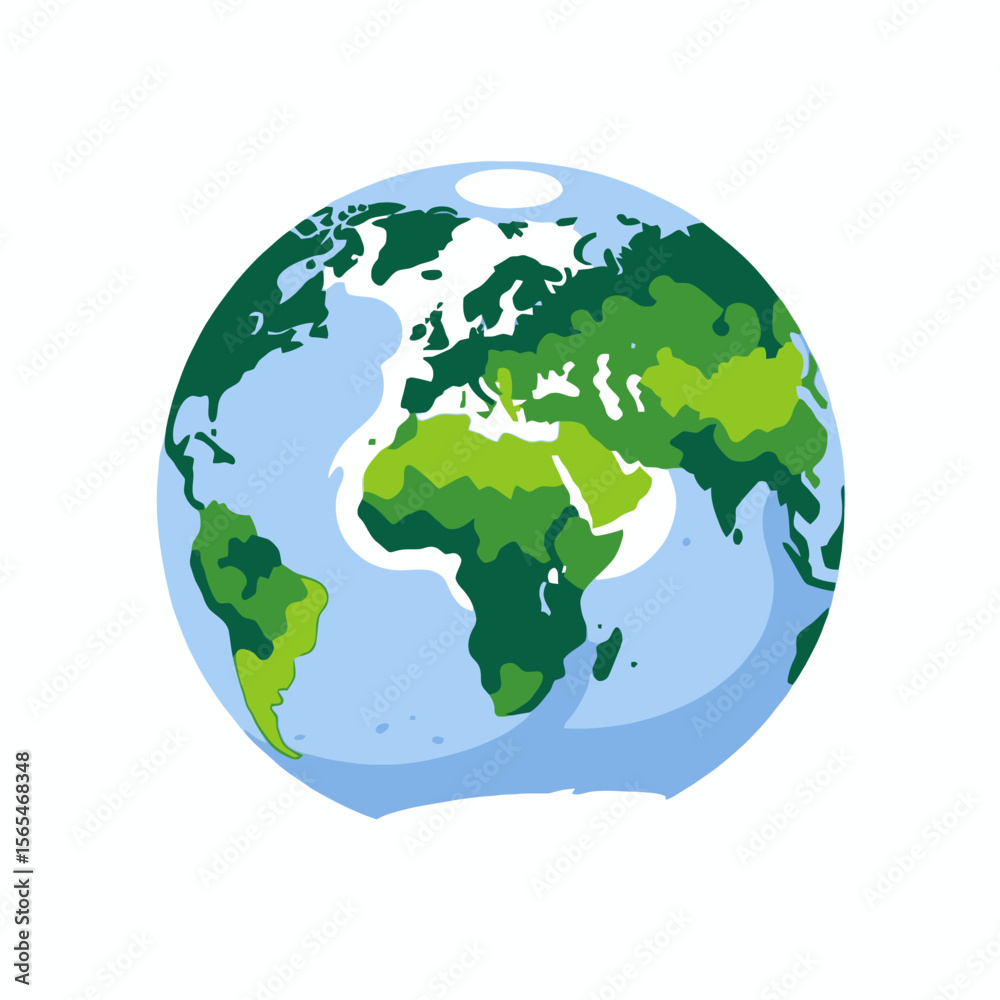 Fototapeta premium World Map Image-Earth Globe-Colorful Planet-Green Earth-Global Map-Educational Resource-World Geography-Kids Learning-Planet Earth Image