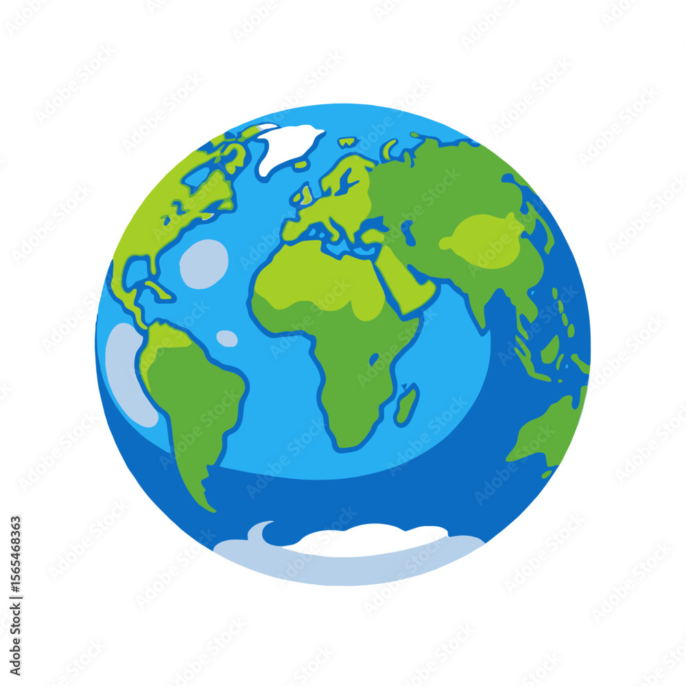 Naklejka premium Earth Globe Image-World Map-Planet Earth-Educational Resource-Kids Learning-Geography Study-Kids Educational Materials