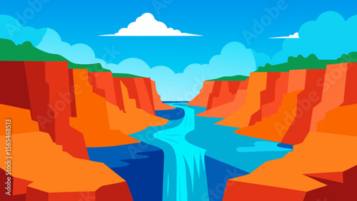 mountain landscape with clouds