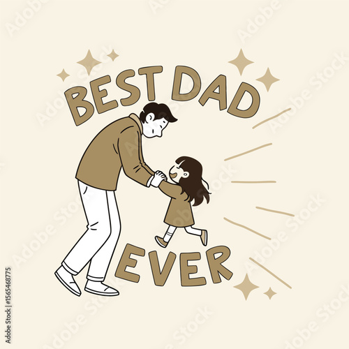 Father and Child Love Symbol Art