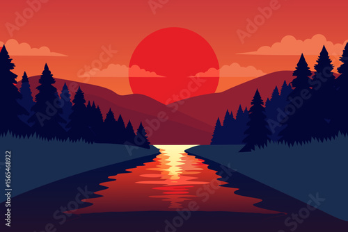 sunrise in the mountains