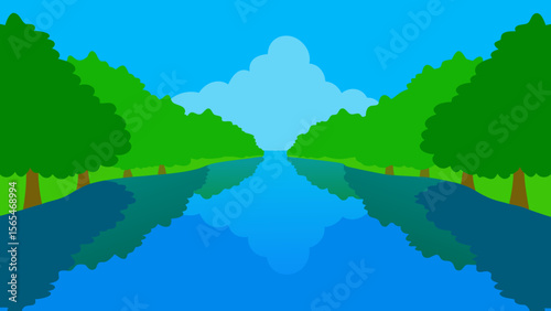 landscape with trees
