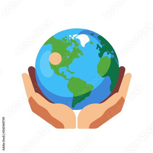 Earth in Hands-Protecting Our Planet-Sustainable Future-Environmental Care-Global Responsibility-Save the Earth-Eco Friendly-World in Our Hands-Climate Action