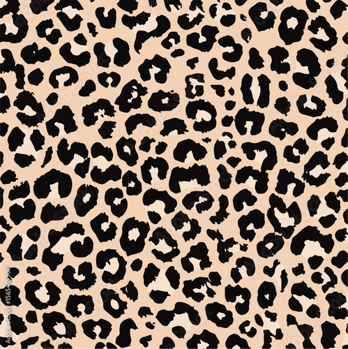 Animal leopard print seamless pattern, abstract spotted print, leopard or cheetah fur texture