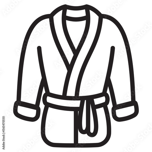 bathrobe icon thin vector sign symbol