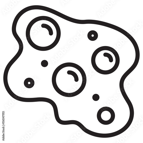 Bubbles and foam icon thin vector sign symbol