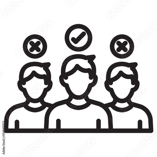Candidate icon thin vector sign symbol
