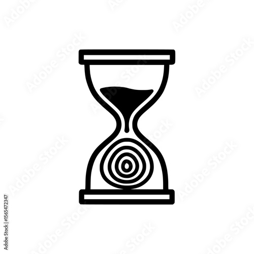 An hourglass symbolizing time, age, and nature