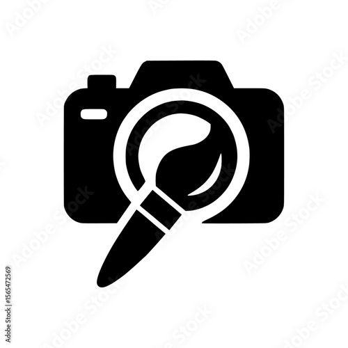 Camera with paintbrush icon