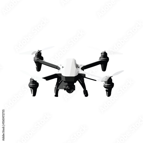Quadcopter Drone Silhouette Vector