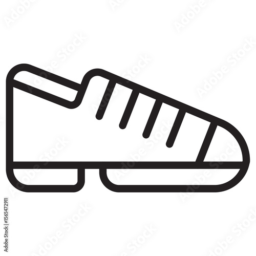 Espadrille icon thin vector sign symbol