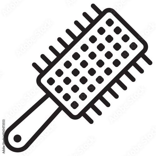 Hair comb icon thin vector sign symbol