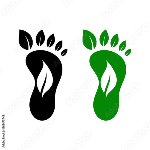 Eco-footprint or environmental awareness icon
