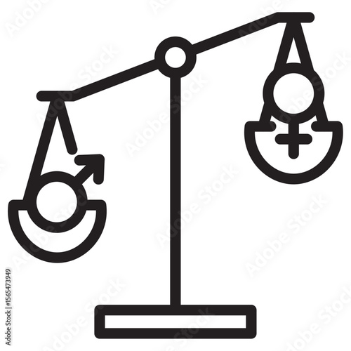 Hormone imbalance icon thin vector sign symbol