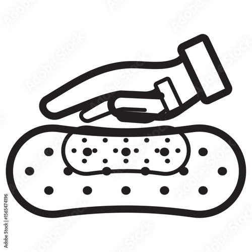 Latex mattress material icon thin vector sign symbol